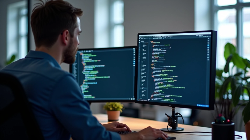 Computer scherm met code editor en performance profiler tools open voor JavaScript analyse