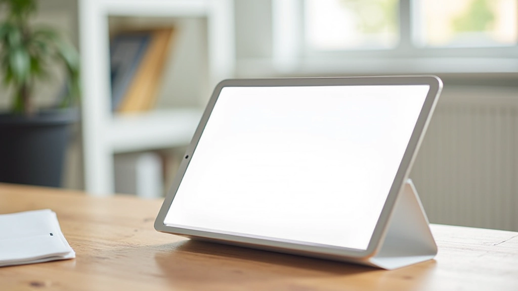 Tablet scherm met responsive layout die zich aanpast en verschuift op het moment van laden