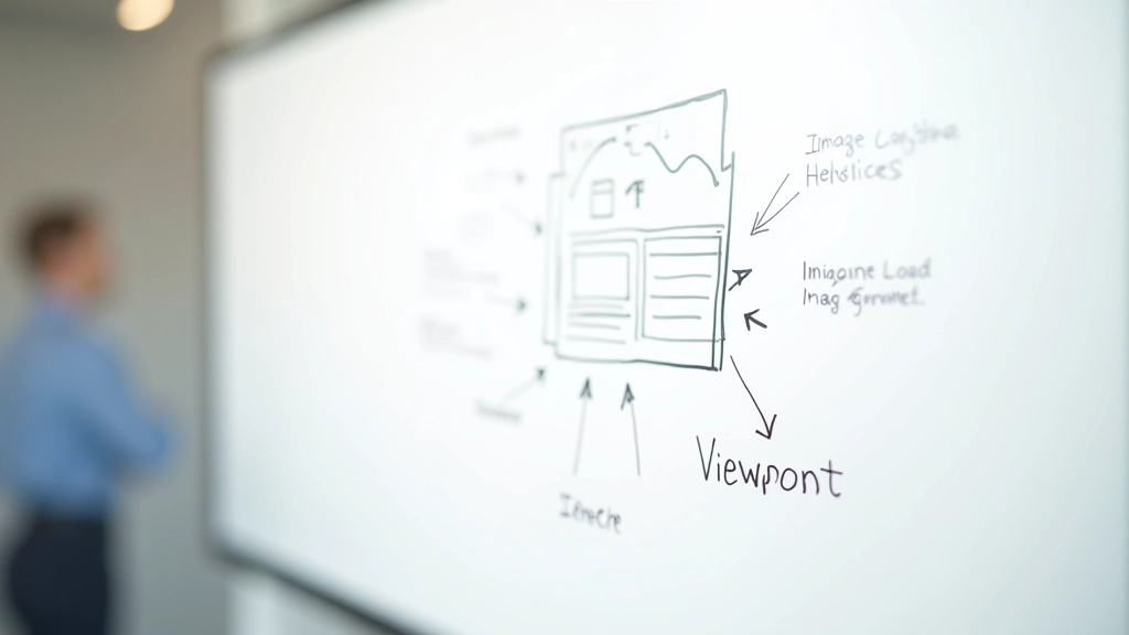 Diagram van browser viewport en afbeeldingen die buiten beeld laden