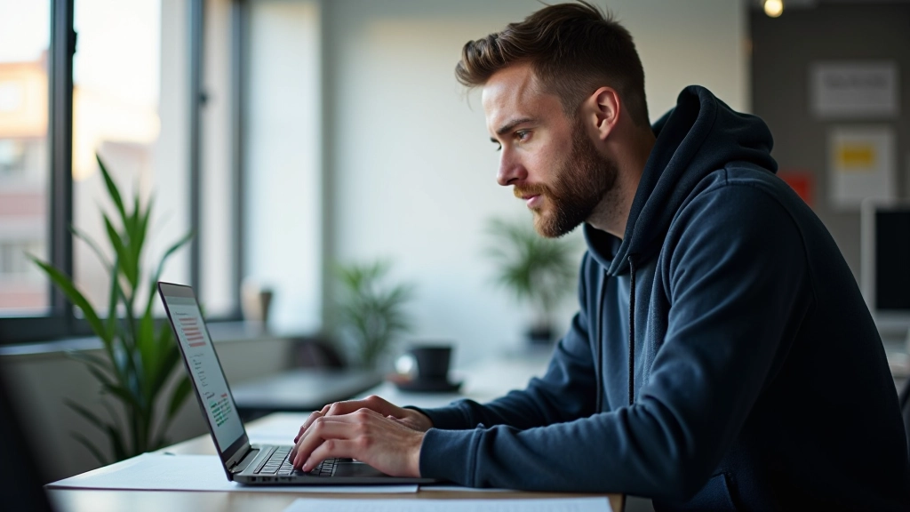 Laptop-scherm met developer tools voor webprestaties analyse